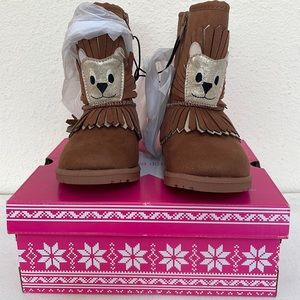 NIB Okie Dokie Girl Gingerbread Lion Boot. Size 10